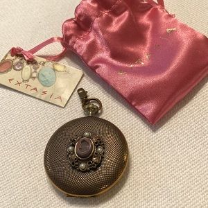 Exstasia Pocket Watch Locket Charm, NWT